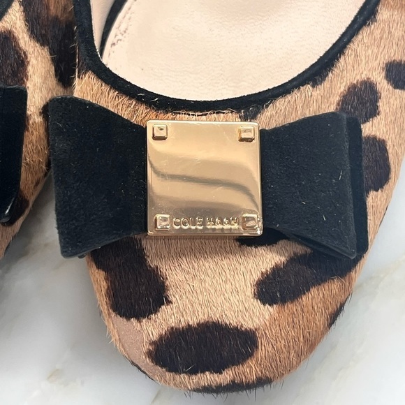COLE Haan Women's Tali Bow Puma, Beige Leopard, Size 6.5 - Picture 7 of 10